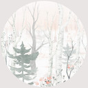Sticker mural Kvilis - Dans la forêt - Rond