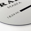 Wandcirkel Alu-Dibond Prada Marfa
