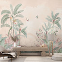 Tapeta dżungla tropikalna idylla z kolibrem morelowym - Bloomery Decor