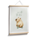 Plakat dla dzieci Kapibara na Rolce - Flow saying