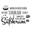Wandtattoo Schublade mit Süßkram