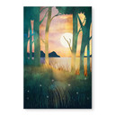 Akrylbillede skovmagi ved solnedgang - SpaceFrog Designs