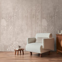 Forest beige creme mat - udtrækkelig 159x280 cm skovtapet træer natur ikke-vævet tapet