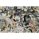 Livingwalls papier peint photo ARTist Nostalgic Animals jungle et girafe beige, vert, orange, noir