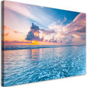 Canvasbillede, Hav ved solnedgang