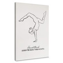 Leinwandbild Yoga - Handstand - Line Art