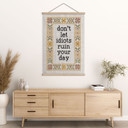 Stoffbild Don't let idiots Spruch mit Stickmuster - Magnusson - 30x45 cm