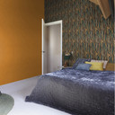 Paraiso brunt ensfarvet tapet, non-woven tapet