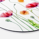 Vægcirkel Disher - Colourful Poppies – print på aluminium (Alu-Dibond)