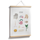 Przytulny Plakat z dekoracją w stylu hygge - Lizde