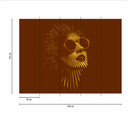Fototapet FaceOfAWoman2 i brun orange - tapet Designwalls 2 - 2,55 x 3,5 m