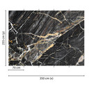 Non-woven tapet BlackGoldMarmor stenoptik fototapet Designwalls i sort og hvid