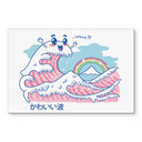 Wandbild Kawaii Welle mit Regenbogen und Berg Fuji - Trinidad - Alu-Dibond