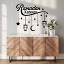 Sticker mural Lanternes d'étoile de lune de Ramadan Kareem