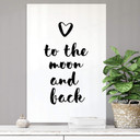 Zelfklevende Poster Love to the moon and back