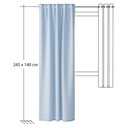 Homing Fertigschal mit verdeckten Schlaufen Oskar aqua -  2,45 x 1,4 m