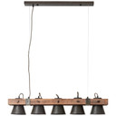 Pendelleuchte Maria, braun, 115 x 95 cm, Holz Pendellampe, dimmbar