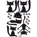 Wallsticker Sæt af sorte katte