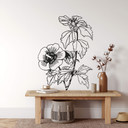 Muursticker Planten Silhouet