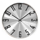 Moderne Wanduhr im Metallic-Look aus Aluminium, silber | Ø 30 cm