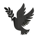 Akrylowa dekoracja ptak - gołąb pokoju