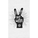 Street art-tapet 'Make Love Not War' - sort-hvidt fototapet - moderne non-woven tapet