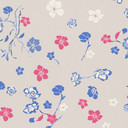 blomstertapet beige blå - tapet med blomsterdesign - naturligt tapet