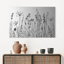 Alu-Dibond brossé avec Effet Doré, Argenté & Cuivré - Illustration de fleurs des champs