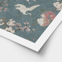 Plakat Żurawie w kolorze Cherry Blossom Rush Blue - Bloomery Decor