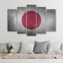 5 stykke lærredstryk, Japans flag