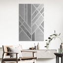 Alu-Dibond brossé avec Effet Doré, Argenté & Cuivré - Géométrie dorée Art déco - Fredriksson