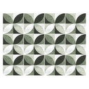 Naklejki na płytki Abstract Flower Pattern - zielone - zestaw 12 sztuk