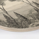 Houten Wanddecoratie Idyllisch plantenlandschap - Ms Tiff - Rond