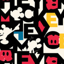 Non-woven tapet - Mickey Mixup - 250 x 280 cm