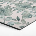 Sekskantet Billede jungleblade akvarel creme - Bloomery Decor - Alu-Dibond