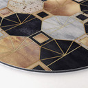 Wandcirkel Alu-Dibond Fredriksson - Gold & Black