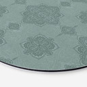 Billede Mønster Marrakech grøn - Bloomery Decor - rund – print på aluminium (Alu-Dibond)