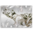 Canvasbillede, Palme blade abstrakt 3D