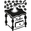 Wandtattoo Kaffeemühle