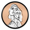 Plakat line art portret dwóch kobiet - Treechild - Round