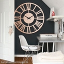Horloge murale XXL en Alu-Dibond - Cuivrée - Classique Ø 70 cm