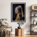 Plakat Pixelart - Vermeer - Dziewczyna z perłą w uszach