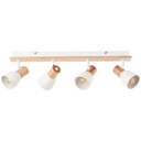 Spotbalken Emil, braun, 16,5 x 57,5 cm, Holz Lampe