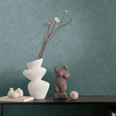 Papel pintado con textura de lino en azul frío - papel pintado no tejido para un ambiente moderno