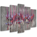 Lærred print 5 dele, planter blomster Simnitło
