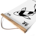 Tekstil plakat Geometrisk Koi Origami - Krygowski