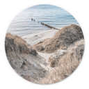 Tableau sur alu-Dibond rond Découverte de la nature dans les pittoresques dunes de la Baltique