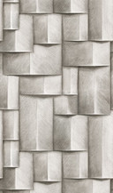 Non-woven tapet med træmotiv geometrisk hvid, sort 3D-look 2,70 x 1,59 m