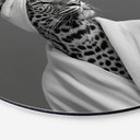Royale Spa time-out med leopard - Rahner - rund – print på aluminium (Alu-Dibond)