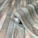 Non-woven tapet med træstruktur brun, beige trælook